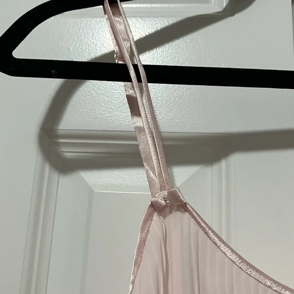 VTG Pink Oscar De La Renta Coquette Babydoll Nightgown (Size L)